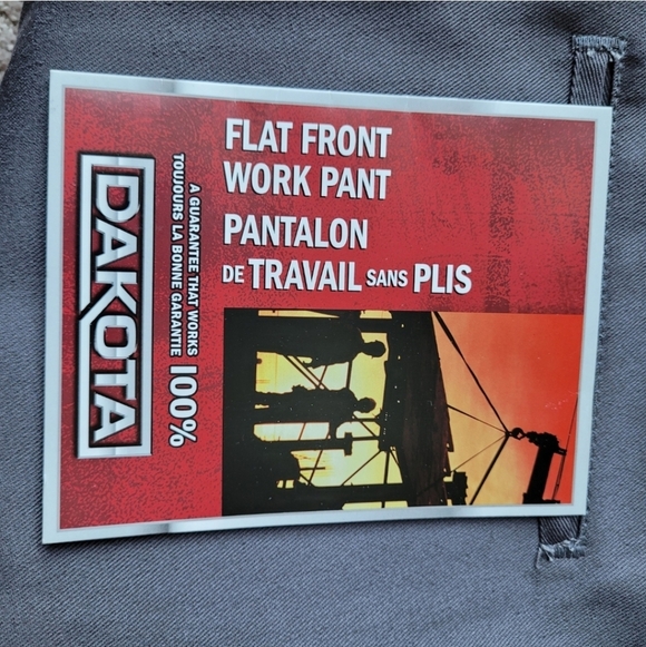 NEW DAKOTA FLAT FRONT FULL CUT TWILL WORK PANTS GRAY MEN'S SIZE  42 X 30 - Picture 10 of 15